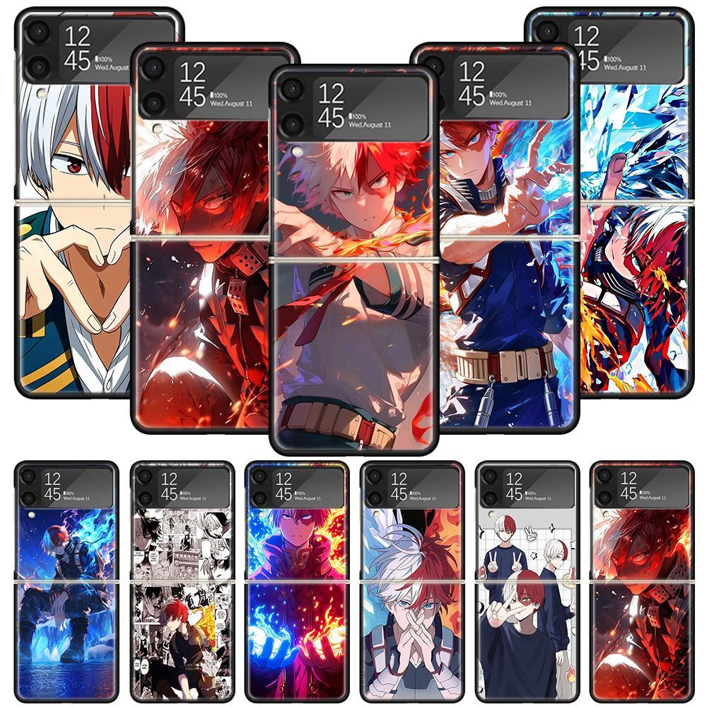 Todoroki Shoto MHA My Hero Phone Case For Samsung Galaxy Z Flip 7 6 5 4 3 5G Shockproof Cover Z Flip7 Flip6 ZFlip5 Flip3 Flip4 L