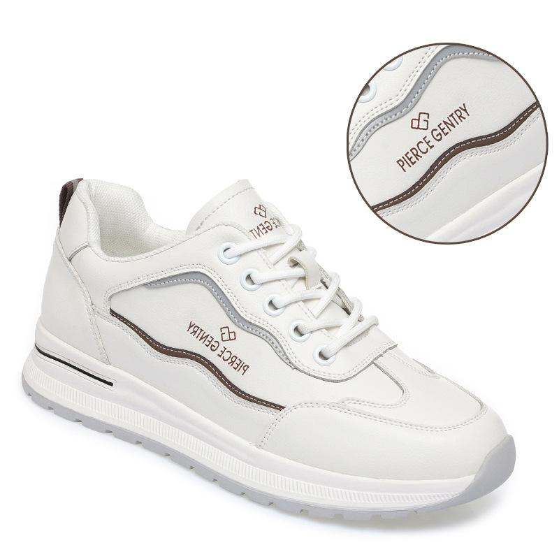 Fashion Spring Autumn Soft Sole Velvet Little White Sports Shoes Women's New Casual Leather Shoes Middle-aged Elderly Sneakers Fashion