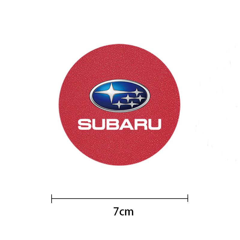 2Pcs Car Anti Slip Mat Coaster Water Cup Slot For Subaru Outback Ascent Levorg Smart Forester Impreza Tribeca Legacy STI Mpreza