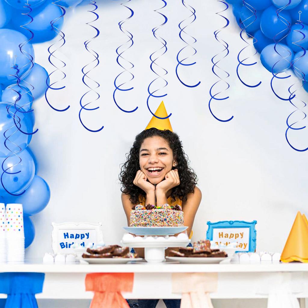 6pcs/set Hanging Swirls Garland Wide Application PVC Made Non-toxic Odorless Birthday Star Spiral Pendant Light