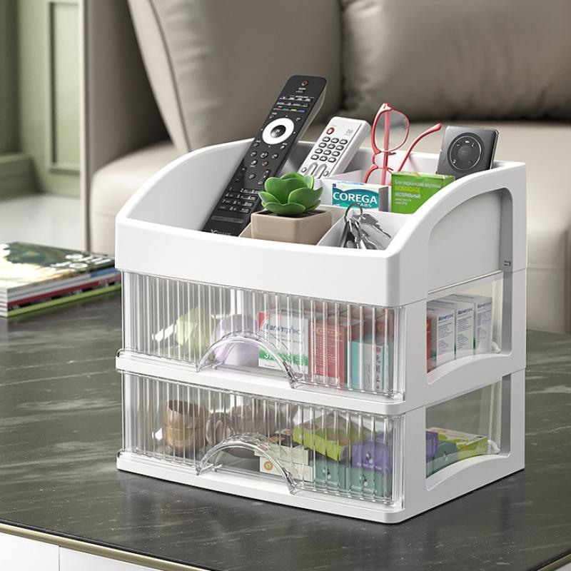 Drawer Jewelry Makeup Storage Box Large Capacity Transparent Makeup Storage Box Multi-layer Multi-functional Desktop Organizer