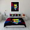 Colorful geometric face illustration. Bedding sets Duvet cover sets Duvet covers Pillowcases(1 * Duvet Cover 2 * Pillowcases without duvet insert)