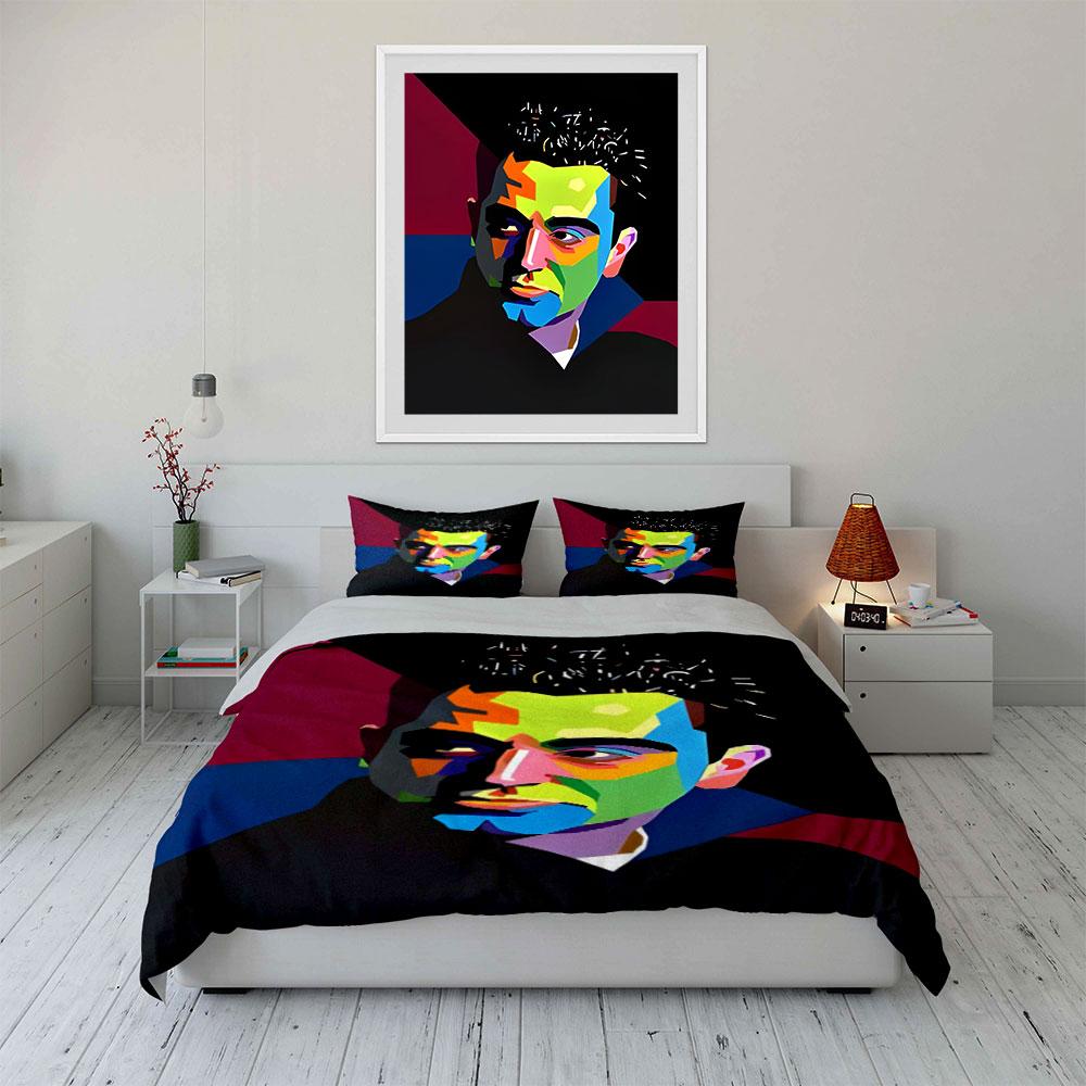 Colorful geometric face illustration. Bedding sets Duvet cover sets Duvet covers Pillowcases(1 * Duvet Cover 2 * Pillowcases without duvet insert)