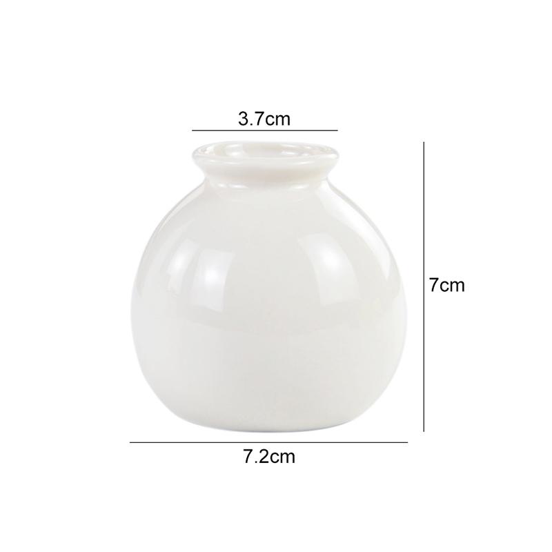 Керамическая ваза для цветов, скандинавские вазы для гидропоники для украшения дома, комнаты, мини-цветочные растения, белые горшки для бутылок, настольное украшение