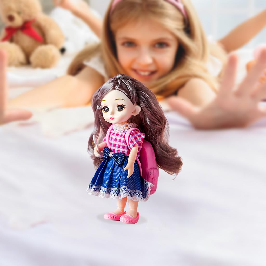 Симпатичная кукла BJD с 13 суставами, 16 см, 1/12, платье и обувь, игрушка для девочек, подарок A