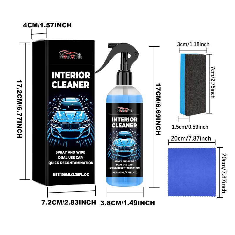 100Ml Car Interior Leather Cleaner Multifunctional Car Roof Cleaning Spray Car Roof Powerful Cleaner Car Interior Maintenance