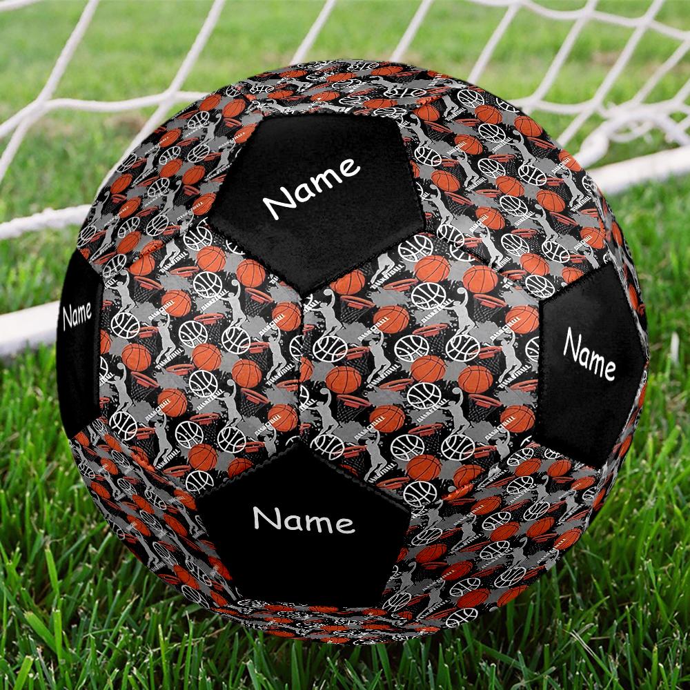 Custom Name basketball Theme Size 5 Soccer Ball, Suitable for Both Indoor and Outdoor Matches, a Gift Suitable for Everyone.