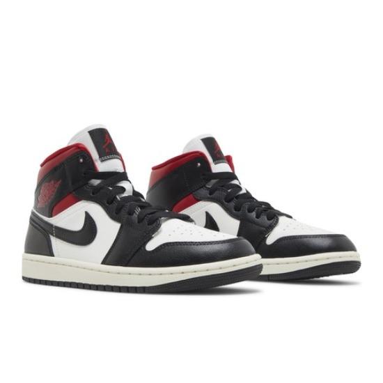 Air Jordan Wmns Air Jordan 1 Mid Черный Парусный Спортзал Красный BQ6472-061