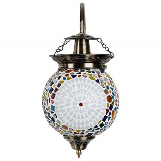 Настенный светильник из стекла в форме шара для украшения гостиной дома, турецкая лампа (Многоцветный, лампочка в комплект не входит