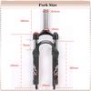 BUCKLOS Folding Bike Fork Oil Suspension 20 Inch Bicycle Fork 9*100mm Quick Release MTB BMX Forks 20in Bicycle Front Forks