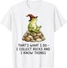 I Collect Rocks and I Know Things Funny Geology Frog Meme T-Shirt