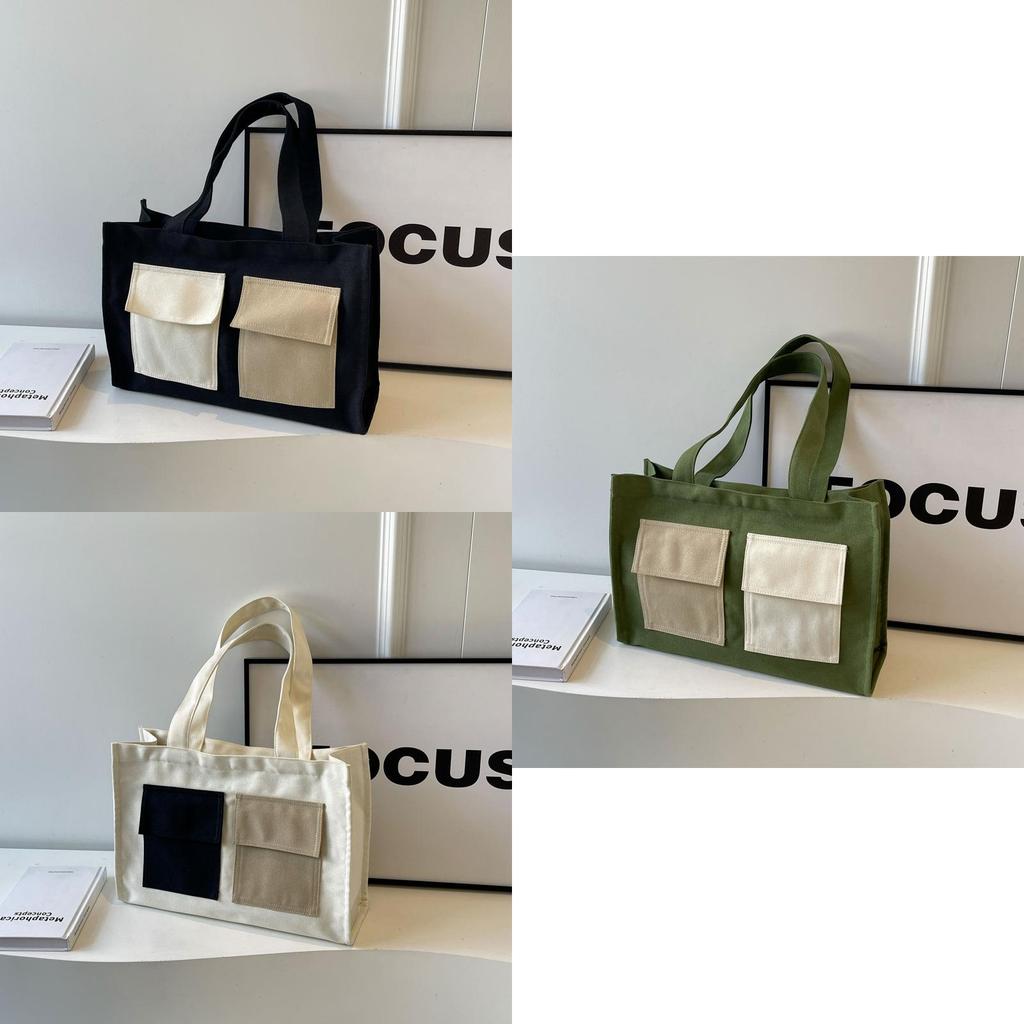 Стильная холщовая сумка-тоут большой вместимости для женщин, уличная мода, сумка через плечо