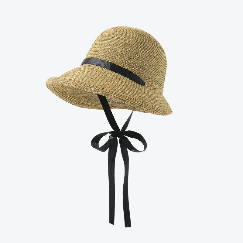 Соломенная шляпа женская летняя с полями, которые можно свернуть, японская пляжная мода, крутая шляпа для защиты от солнца, шляпа рыбака с широкими полями