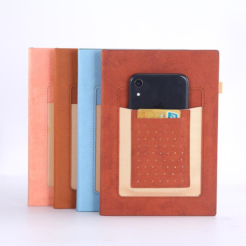 Творческий карманный блокнот формата А5 с держателем для ручки, настраиваемые страницы, компактный дизайн для студентов