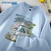 Толстовка унисекс Jeanswest в стиле масляной живописи, тяжелая
