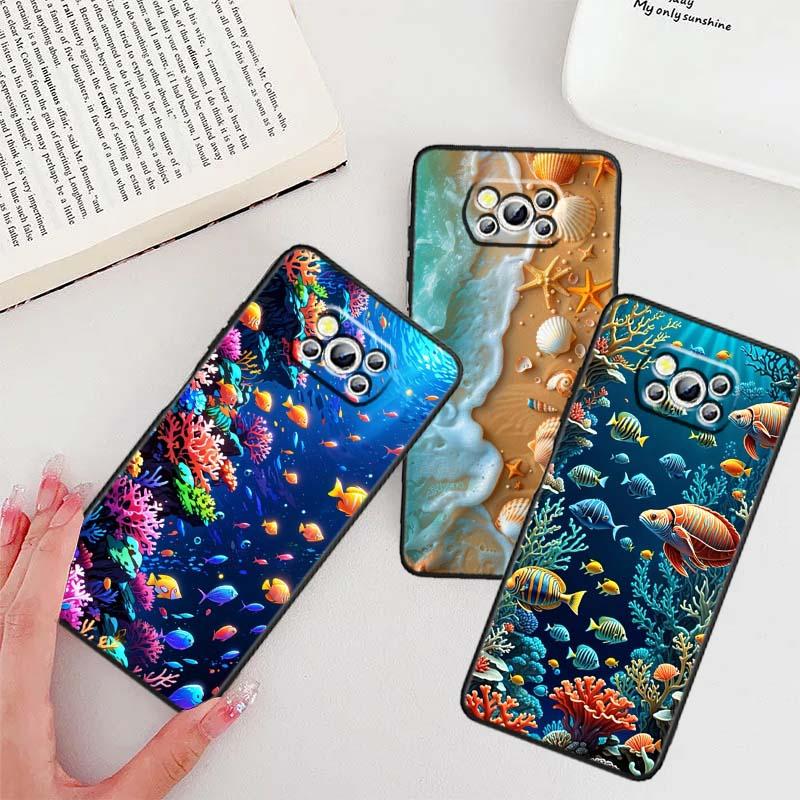 Мультяшный Аниме Чехол для Телефона с Черепахой и Слоном Для Xiaomi Mi Poco F3 F4 F5 F6 X3 X4 X5 X6 X7 M3 M4 M5 M6 M7 GT Pro 5G Черный