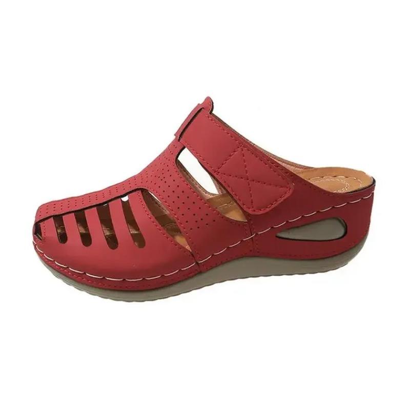 Новые летние женские туфли больших размеров удобные женские сандалии нескользящие прочные женские сандалии на танкетке женские сандалии