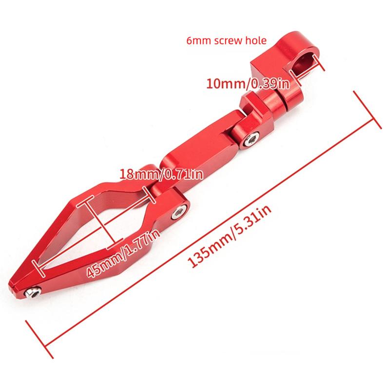 Foldable Brake Line Hose Cable Guide Clamp with Rotation Adjustment for Motorcycle Cable Organization and Secure Fitment