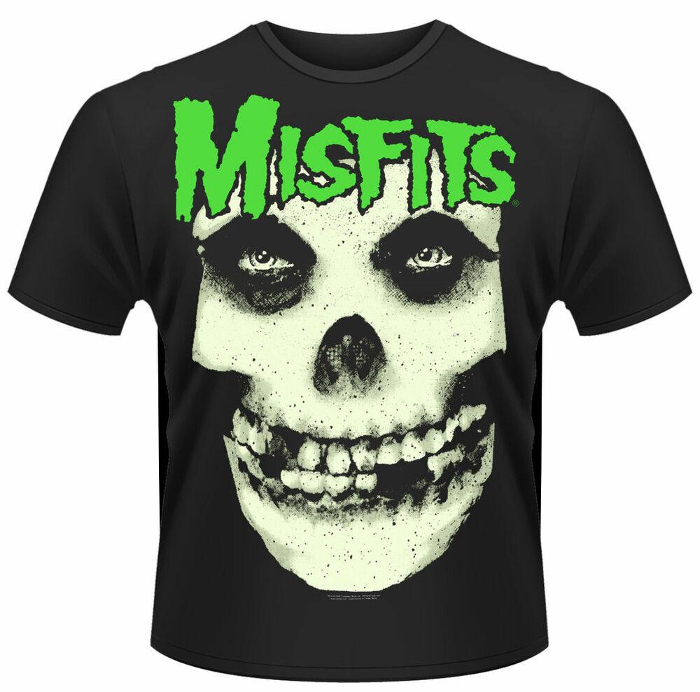 Черная футболка унисекс Misfits Glow Jurek Skull Punk Rock Merch