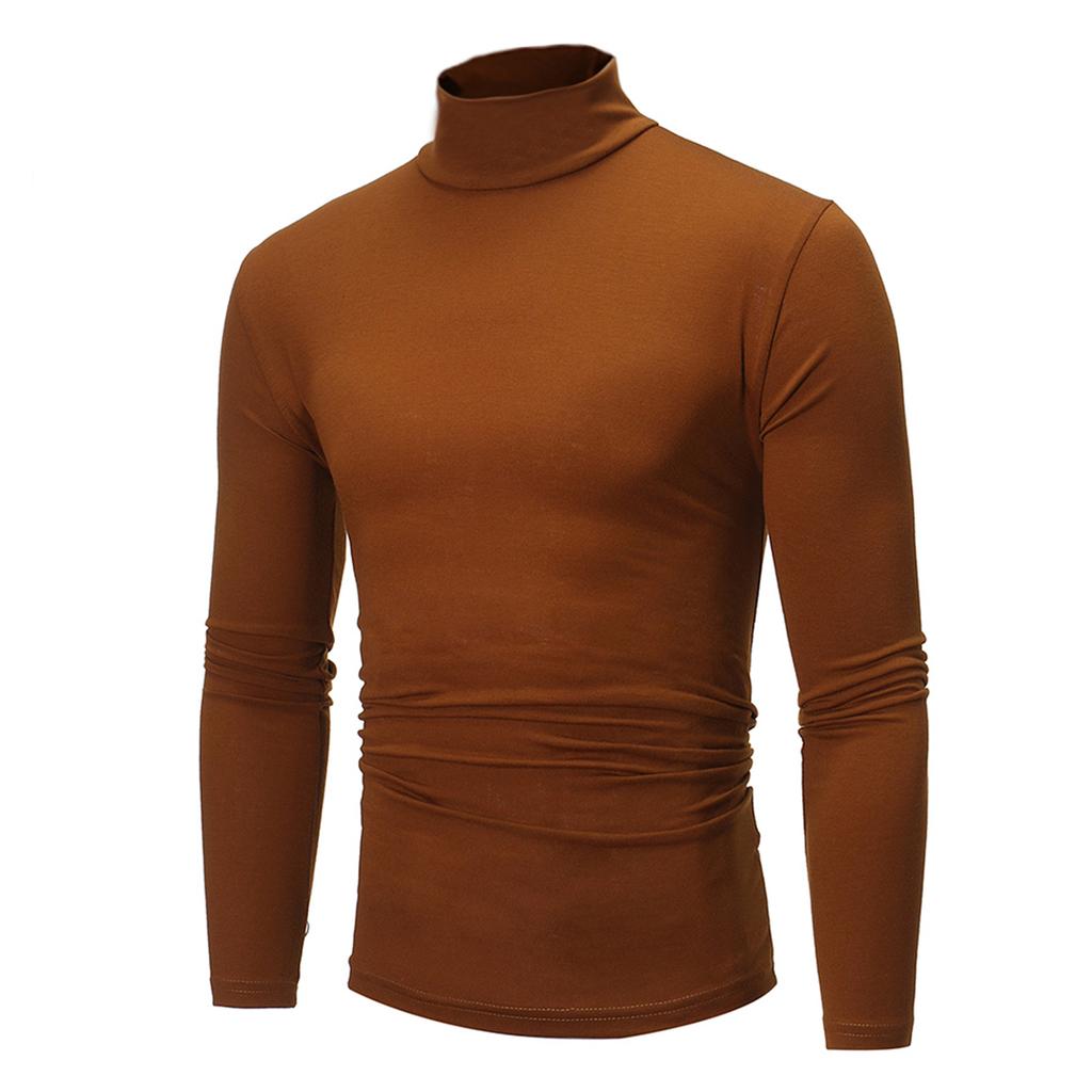 Мужской комплект рубашек с высоким воротом 3 шт. Термобазовый слой с длинным рукавом Облегающий Однотонный