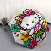 1pc Hawaiian Floral Hello Kitty Umbrella with Plastic Handle,Suitable for All Seasons Home Travel Outdoor UmbrellaSanlio073