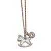 Zirconia Mother-of-Pearl Zodiac Little Horse Necklace - Элегантная китайская стиль цепь на ключицу