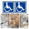 Знак для инвалидов на автомобиль 4 шт. 12 x 12 см Водонепроницаемый Самоклеящийся Автоаксессуары Наклейки-знаки для парковки автобусов