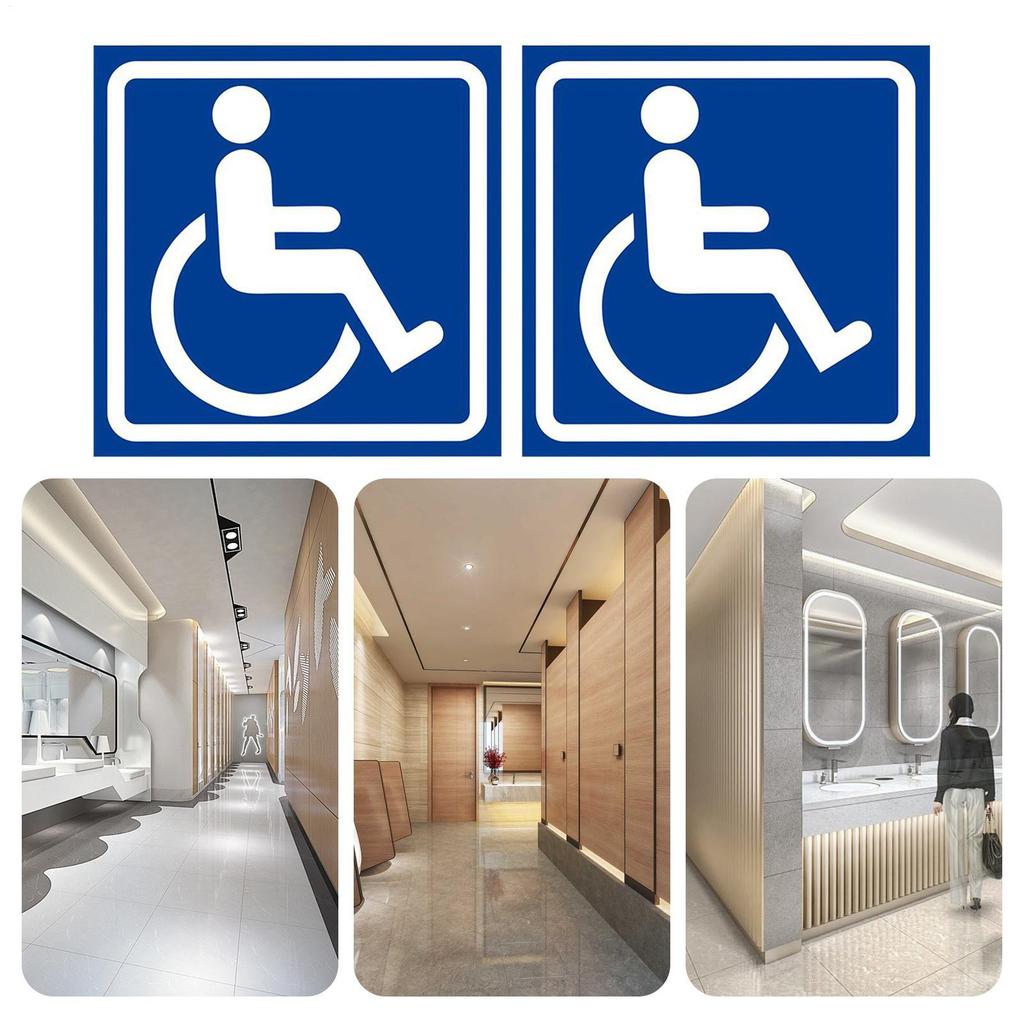 Знак для инвалидов на автомобиль 4 шт. 12 x 12 см Водонепроницаемый Самоклеящийся Автоаксессуары Наклейки-знаки для парковки автобусов