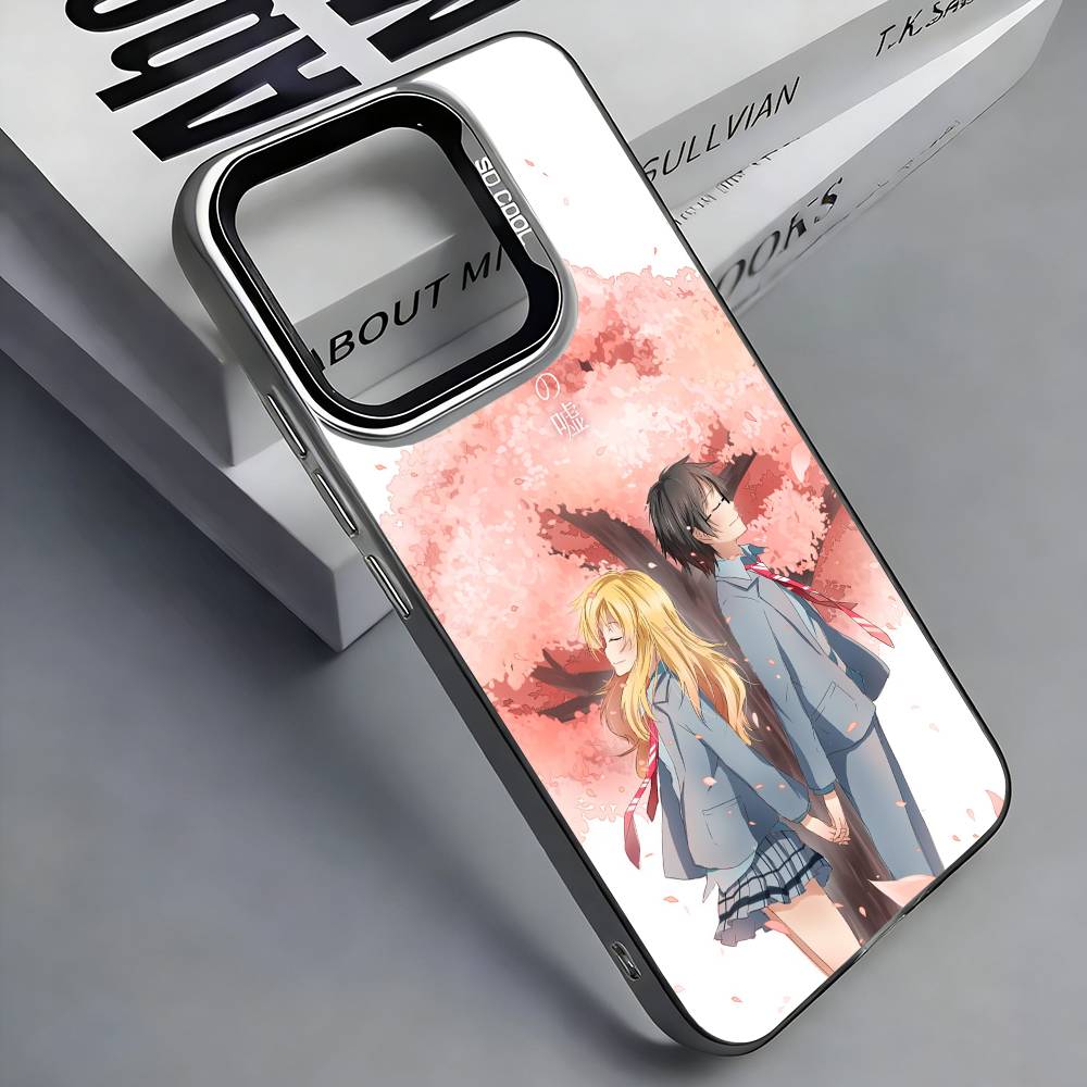 Y-Твоя ложь в АПРЕЛЕ Чехол для телефона iPhone 17,16,15,14,13,12,11 Plus,Pro Max,Цветной Серебряный Чехол для телефона