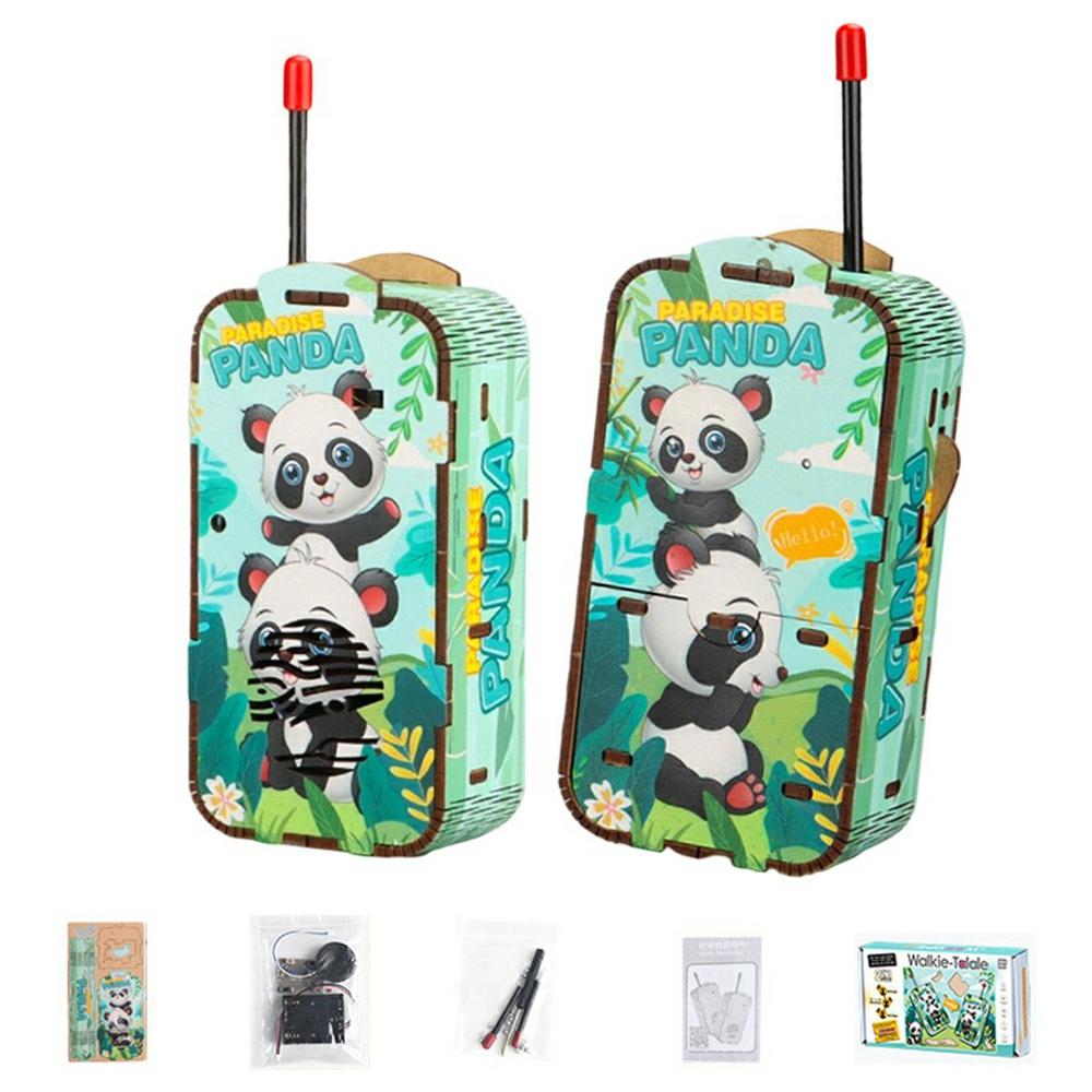 MQ-16/17 Kids DIY Walkie Talkie Building Kit STEM Educational Gift Self-Assembly Electronic Model Toy