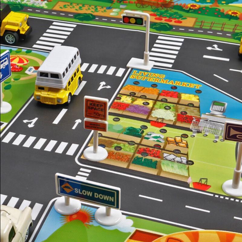 Водонепроницаемая игрушечная карта, почти не складная, устойчивая к морщинам игровая дорога