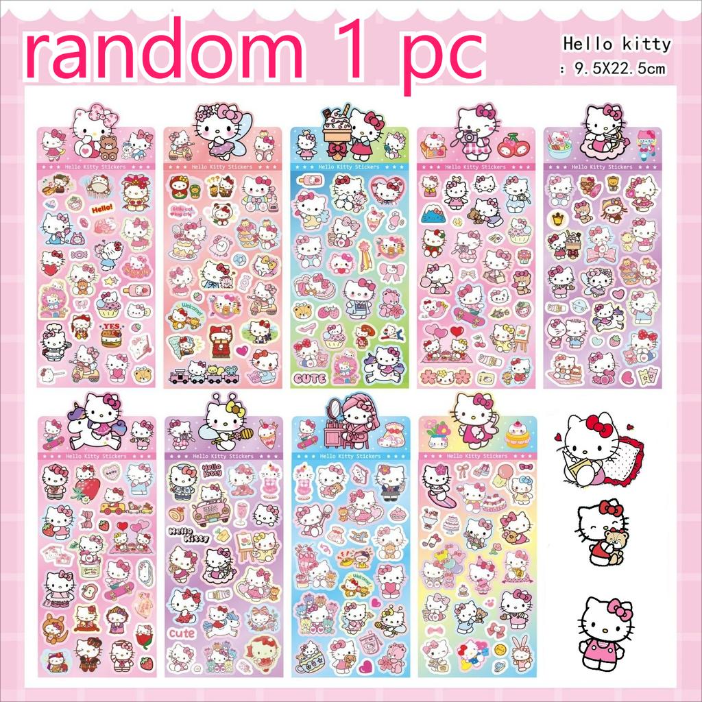 10/20 Наклеек Милые   Наклейки Sanrio Лазерные Мультяшные Девочка Детский Подарок Наклейки Скрапбукинг Канцелярские Товары  Игрушки