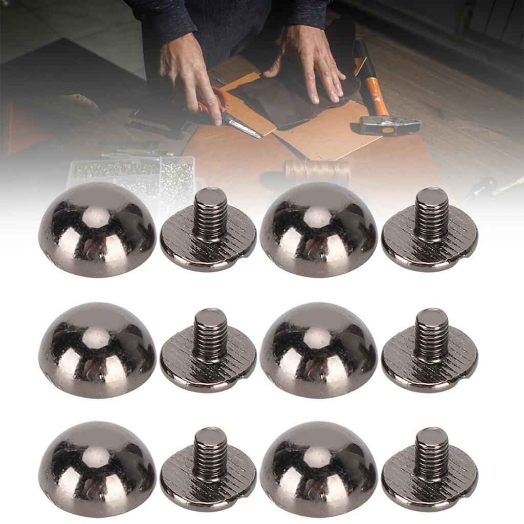 Mushroom Rivets Round Head Screw Dome DIY Stud Buttons for Bag Shoes Clothing Decor