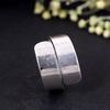Wide Silver Wrap Ring | Adjustable Brushed Finish Thumb Ring | Minimalist Unisex Statement Band | Simple Modern Gift for Him & Her