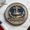 Круглая сувенирная монета "Стражи Моря" Challenge Coin, Они Стояли на Страже, Коллекционная, Двусторонняя, Гравированная, Подарок для Ветерана Военно-морского Флота