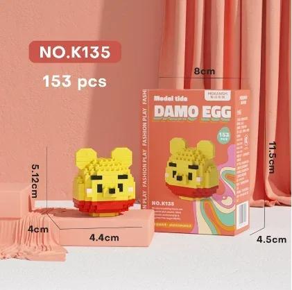 Стич ЛинаБелл Хелло Китти Sanrio Строительные Блоки Damo Яйцо Мультяшные Фигурки Кирпичики Детские Конструкторы Модель Подарок