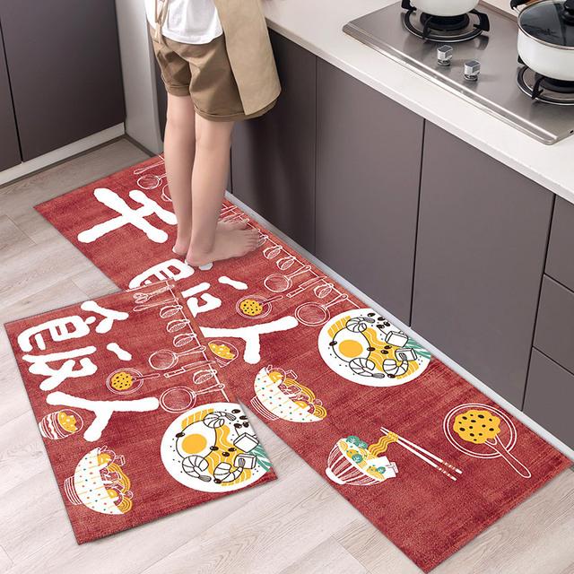 Fashionable Simple Nordic Style Kitchen Floor Mat Household Carpet Long Strip Door Mat Modern Home Decor