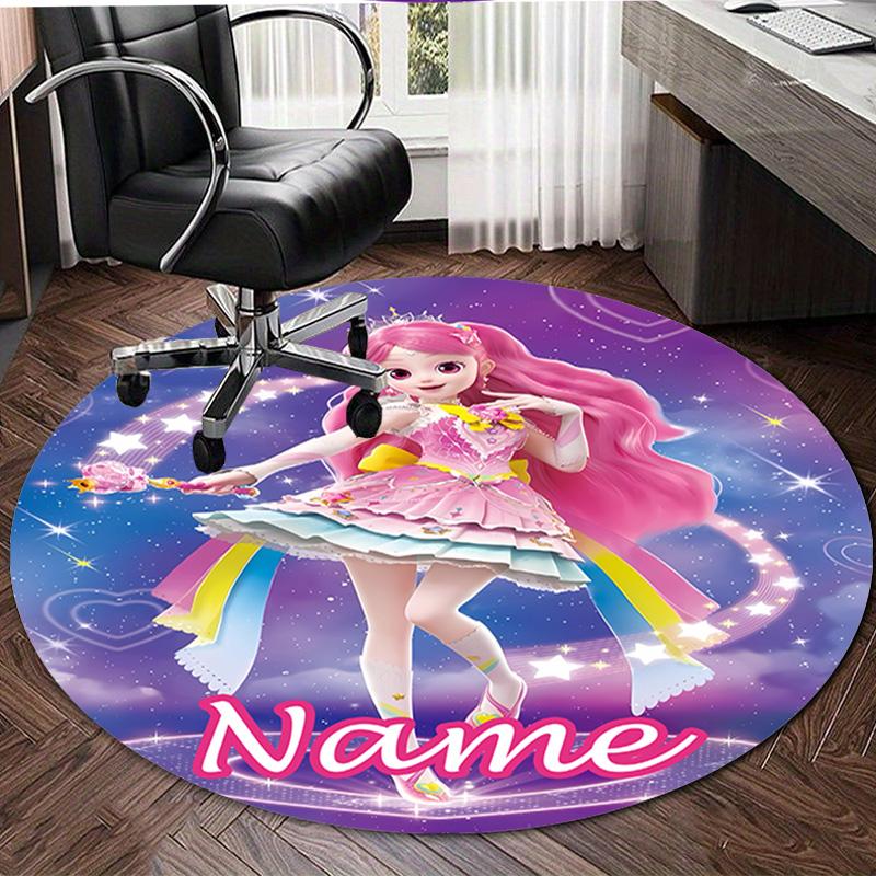 Personalized Magic Sweethear Round Chair Office Rug - Perfect for Mat, Office Chair & More - Ideal Gift for Birthdays and Holidays
