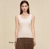 Ordifen Women's Thermal Vest Seamless Patch with Pockets Fleece Lined Thickened Warm Belly Autumn Winter Innerwear