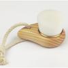 Wooden Handle Comma-shaped Super Soft Facial Cleansing Brush, Manual Facial Cleansing Brush