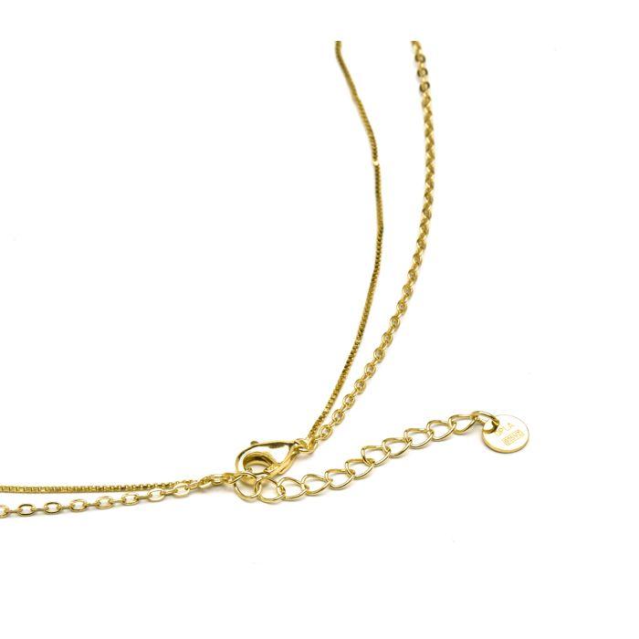 Collier Luxenter en argent 925 et zircon finition en or jaune 18k - Najme