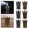 Creative Metal Wine Shot Glass Retro Egyptian Design Drinkware for Banquet Reception Wedding Party