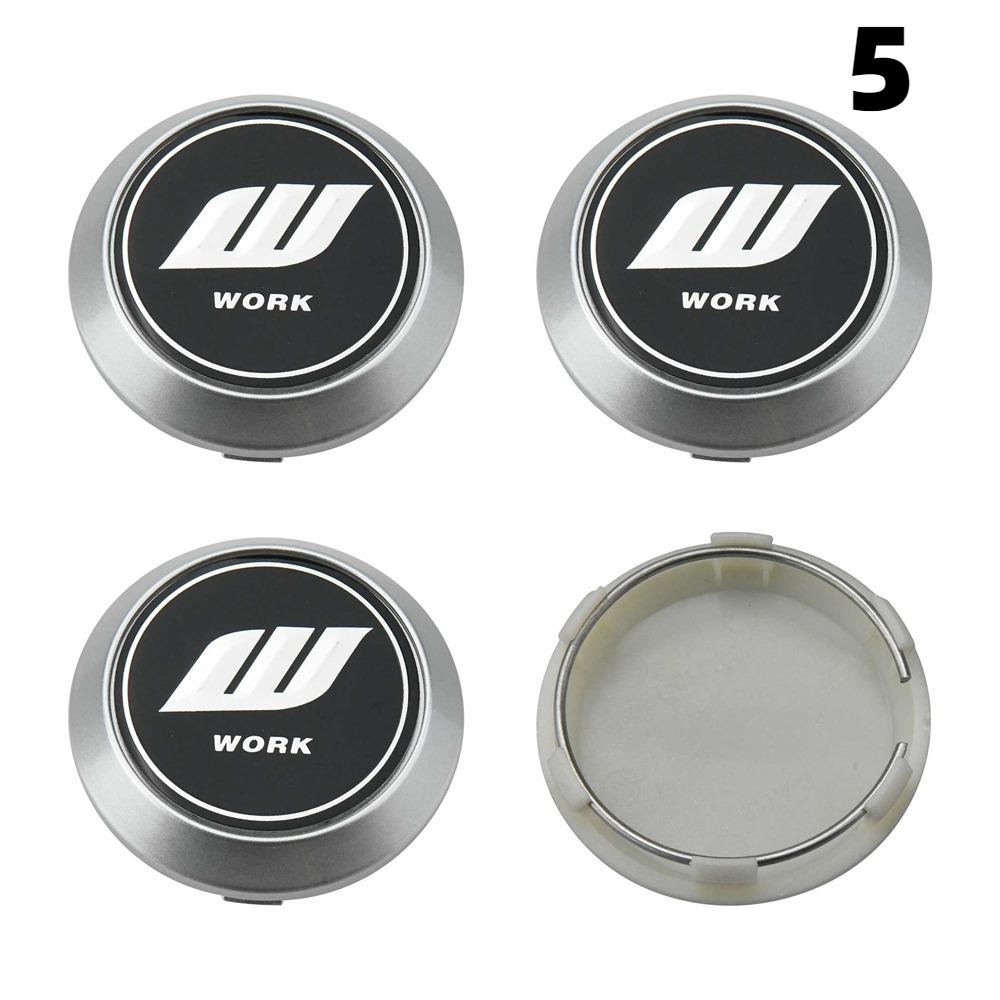 4PCS New 64MM OD / 60MM ID Cap For Rims WORK EMOTION EQUIP MEISTER VS Logo Wheel Center Cap Sport Car Wheel Cover Hub caps