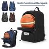 Football Bag with Shoe Compartment Waterproof Sports Bag Large Capacity Adjustable Shoulder Straps Youth Football Equipment Bag Soccer Ball