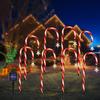 5 In 1 Christmas Candy Cane Lights Outdoor Solar Landscape Lamps Christmas Solar Stake Lights For Garden Lawn Yard Christmas Decoration