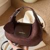 Light Luxury Retro Small Bag Women's New Hand Carry Crescent Bag Commuter Messenger Bag One Shoulder Armpit Bag Dumpling Bag