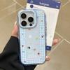 Блестящая подставка для чехла телефона Apple 15 для IPhone16promax Корейский стиль 16 Цепочка 13 Прозрачный