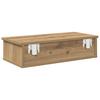 Wall Mounted Shelf with Drawers Artisan Oak Finish 60 x 28 x 15 cm Particleboard