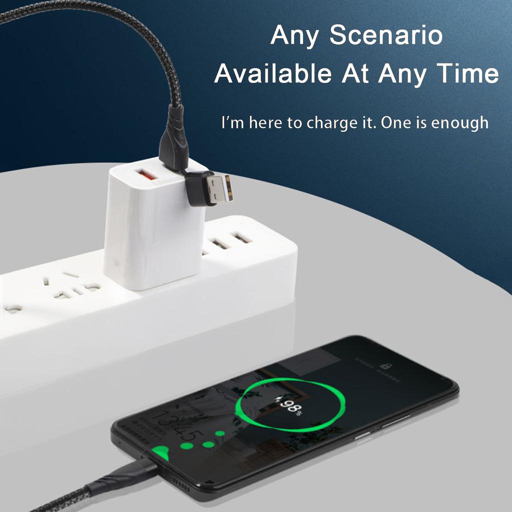 Кабель USB C для быстрой зарядки, кабель USB-A на Type C для мобильных устройств PD65W/QC3.0 Charge Data Line