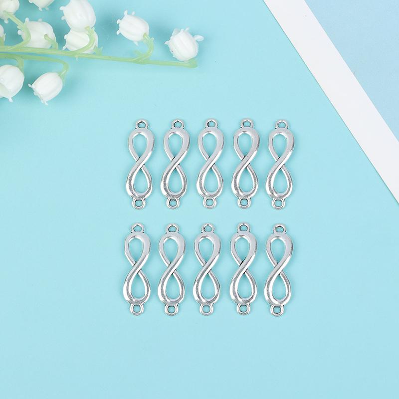 20 шт. Подвески Ссылка Символ бесконечности Соединение Серебряный цвет Подвески Изготовление своими руками